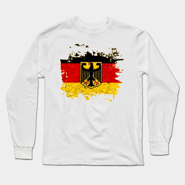 German Flag With Eagle Long Sleeve T-Shirt by Mila46